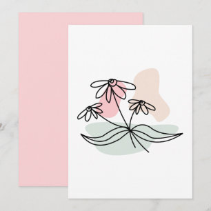  Pastel Floral Pencil Drawing  Invitation