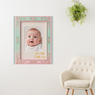 Pastel Floral Pink Mint Picture Frame Foam Board