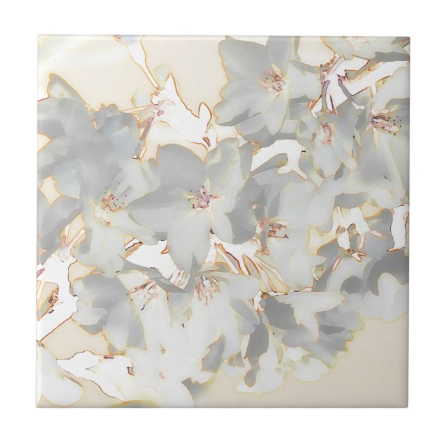 Pastel Floral Print Tile (Front)