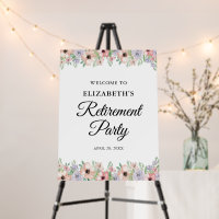 Pastel Floral Retirement Party Welcome