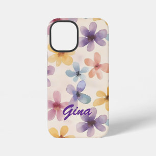 Pastel Floral Retro Hippie Flowers iPhone 12 Mini Case