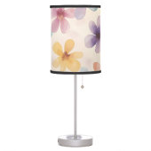 Pastel Floral Retro Hippie Flowers Table Lamp (Left)