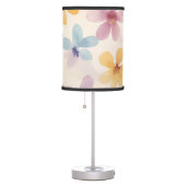 Pastel Floral Retro Hippie Flowers Table Lamp (Right)
