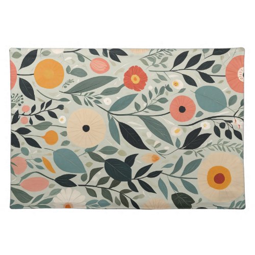 Pastel Floral Reverie Cloth Placemat