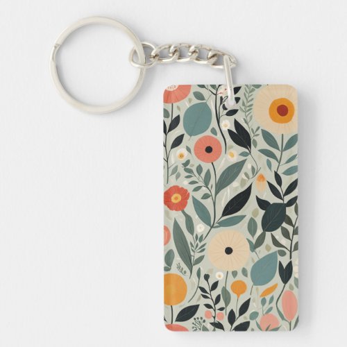 Pastel Floral Reverie Keychain