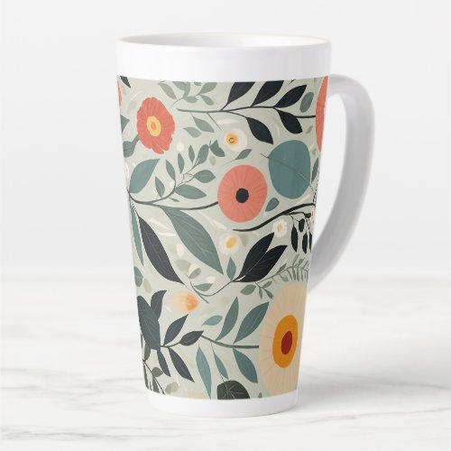 Pastel Floral Reverie Latte Mug