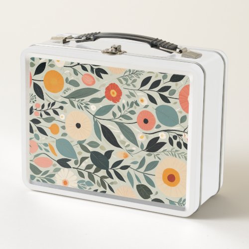 Pastel Floral Reverie Metal Lunch Box