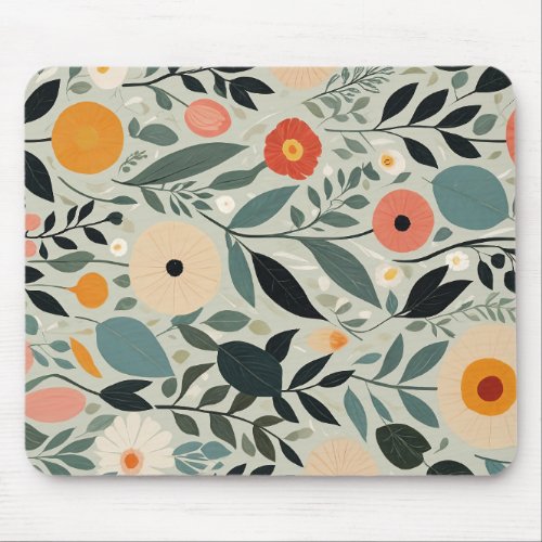 Pastel Floral Reverie Mouse Pad