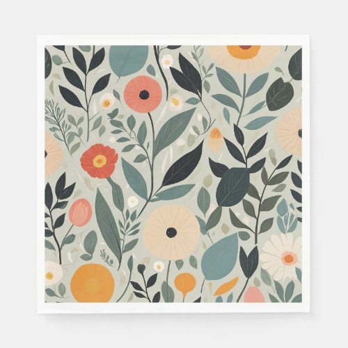 Pastel Floral Reverie Napkins