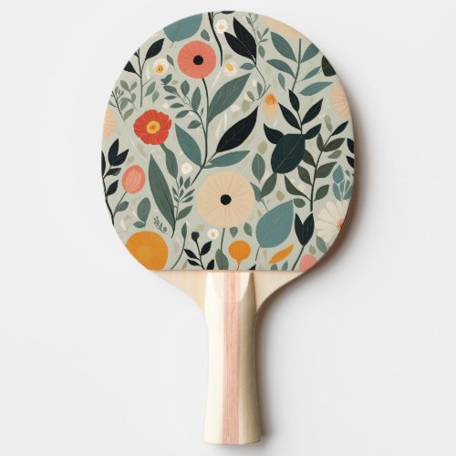 Pastel Floral Reverie Ping Pong Paddle