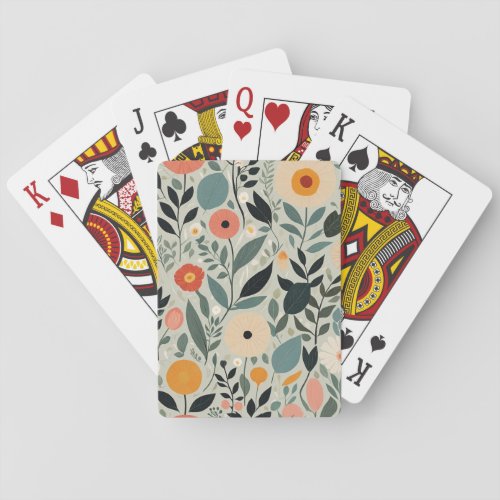 Pastel Floral Reverie Poker Cards