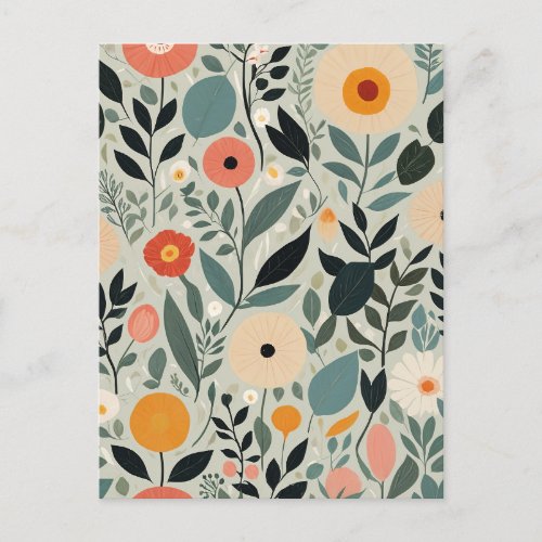 Pastel Floral Reverie Postcard