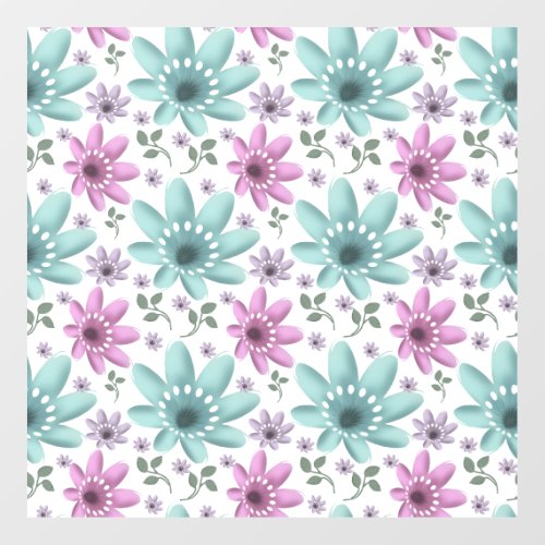 Pastel Floral Seamless Pattern  Wall Decal