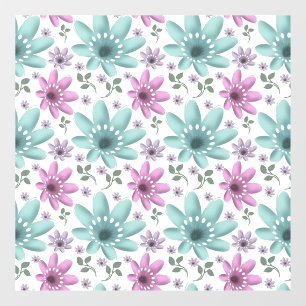 Pastel Floral Seamless Pattern  Window Cling