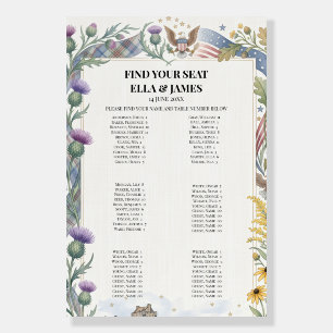 Pastel Floral Seating Chart Sign