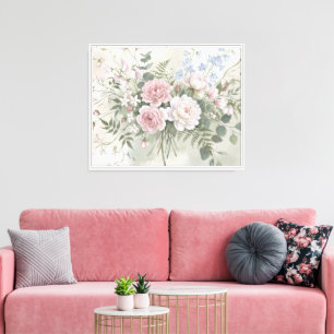 Pastel Floral Serenade Canvas Print