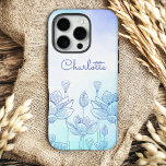 Pastel Floral Silhouette Overlay Personalized Name iPhone 16 Pro Case<br><div class="desc">Pastel Floral Silhouette Overlay Personalized Name iPhone 16 Pro Smart Phone Case features features a pastel background with a floral overlay with your personalized name in elegant hand written calligraphy script. Perfect gift for Christmas,  birthday,  Mother's Day and more. Designed by ©Evco Studio www.zazzle.com/store/evcostudio</div>