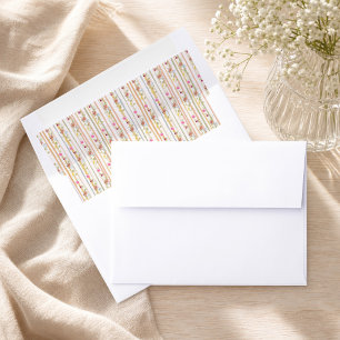 Pastel Floral Stripe Envelope Liner