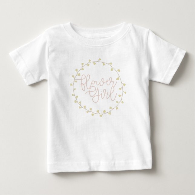 Pastel Floral Swirl | Flower Girl Baby T-Shirt (Front)