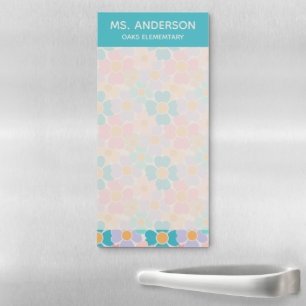 Pastel Floral Teacher Magnetic Notepad