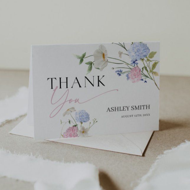 Pastel Floral  Thank You Card (Creator Uploaded)