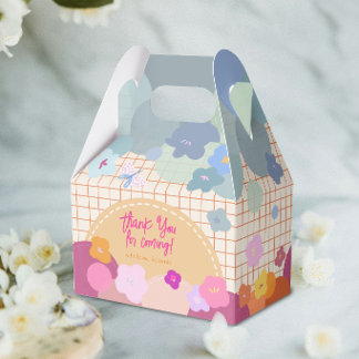 Pastel Floral Thank You For Coming Party Favor Box