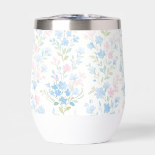 Pastel Floral Thermal Wine Tumbler
