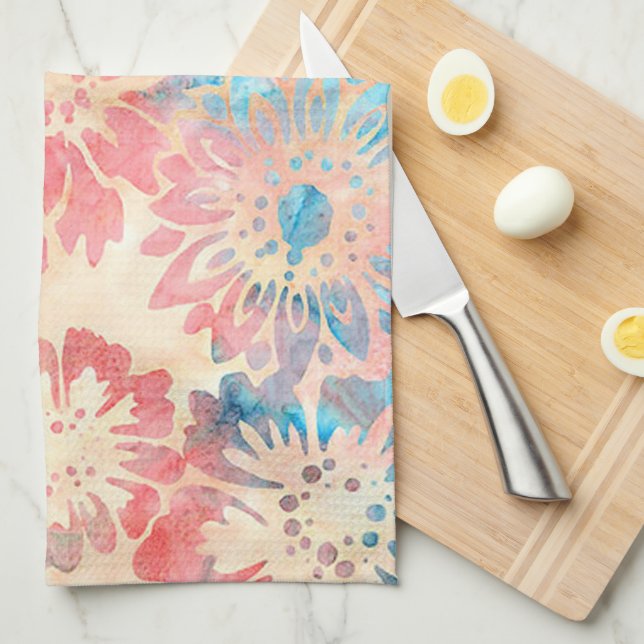 Pastel Floral Towel (Quarter Fold)