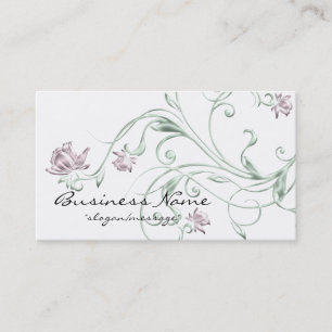 Pastel Floral/Vine Design Branch Business Card