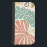 Pastel Floral Vines and Leaves on Cream Background Samsung S4 Wallet Case<br><div class="desc">Floral vines and leaves in pastel colors are the subjects of this piece by Erica J. Vess. The mixture of pastels on the cream background helps the painting stand out without overwhelming the senses. Put this tropical print in your home today!</div>