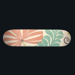 Pastel Floral Vines and Leaves on Cream Background Skateboard<br><div class="desc">Floral vines and leaves in pastel colors are the subjects of this piece by Erica J. Vess. The mixture of pastels on the cream background helps the painting stand out without overwhelming the senses. Put this tropical print in your home today!</div>