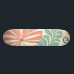 Pastel Floral Vines and Leaves on Cream Background Skateboard<br><div class="desc">Floral vines and leaves in pastel colors are the subjects of this piece by Erica J. Vess. The mixture of pastels on the cream background helps the painting stand out without overwhelming the senses. Put this tropical print in your home today!</div>