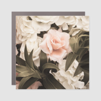 Pastel Floral Vintage: Timeless Elegance Car Magnet