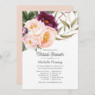 Pastel Floral Virtual Baby Shower Invitation