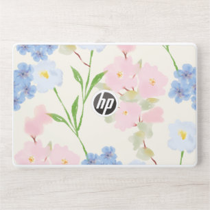 Pastel Floral watercolor garden HP Laptop Skin