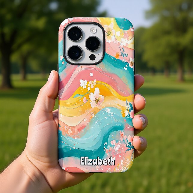Pastel Floral Waves Case-Mate iPhone Case (Creator Uploaded)