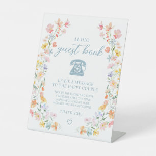 Pastel Floral Wedding Audio Guest Book Sign