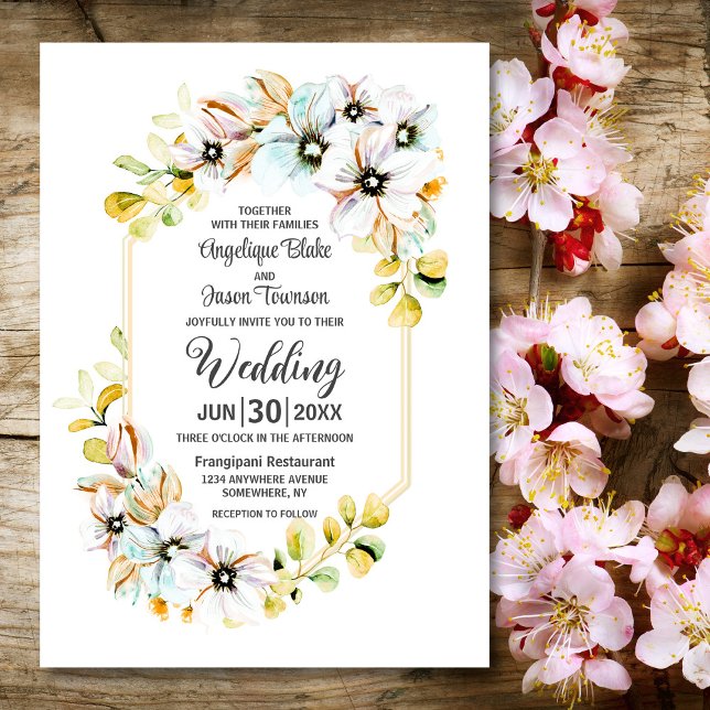 Pastel Floral Wedding Invitation (Creator Uploaded)