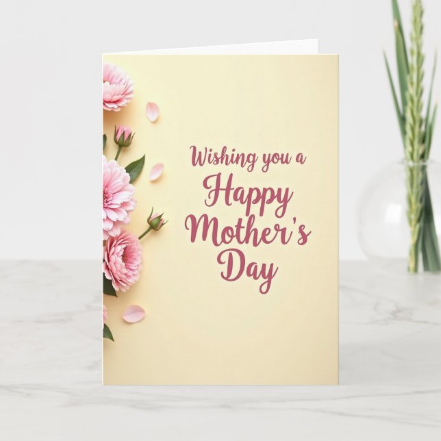 Pastel Floral Wishes Card (Front)