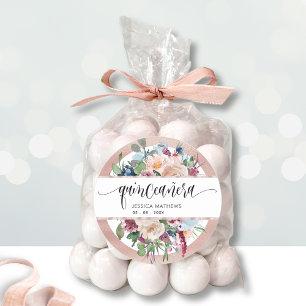 Pastel Floral with Rose Gold Envelope Seal / Favor