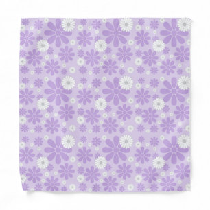 Pastel Florals Pattern LAVENDER Bandana