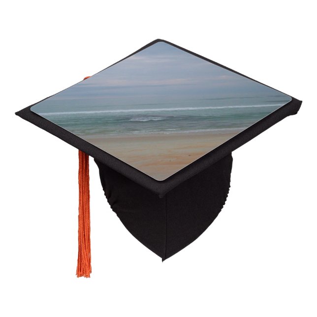 Pastel Florida Beach Graduation Cap Topper (Angled)