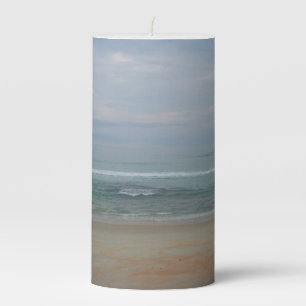 Pastel Florida Beach Pillar Candle