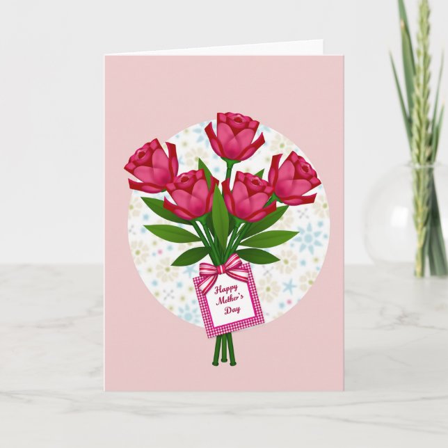 Pastel Flower Bouquet Card (Front)