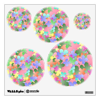 Pastel Flower Collage Wall Sticker
