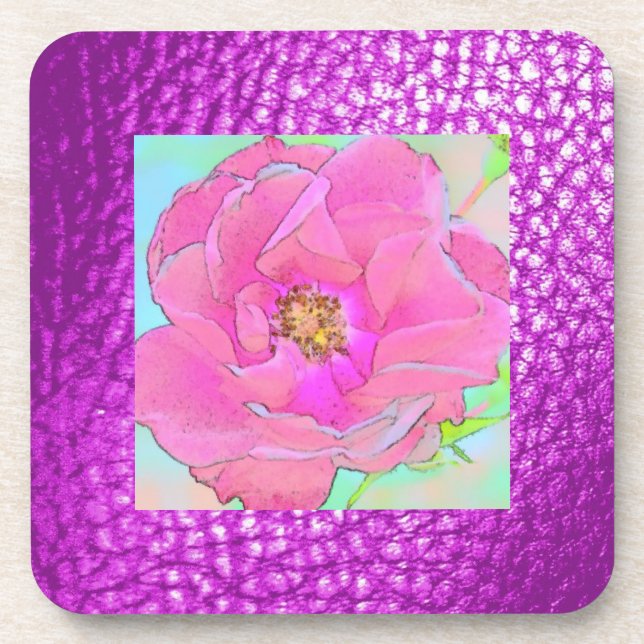 Pastel Flower -Design 2 Coaster (Front)