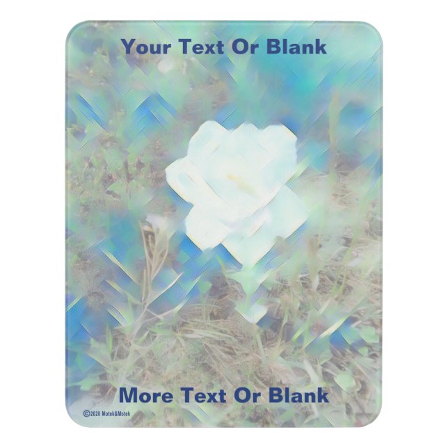 Pastel Flower Door Sign (Contemporary Vert)