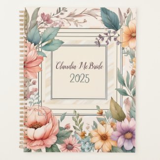 Pastel Flower Frame Hardcover 