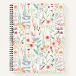 Pastel Flower Garden Pattern Notebook