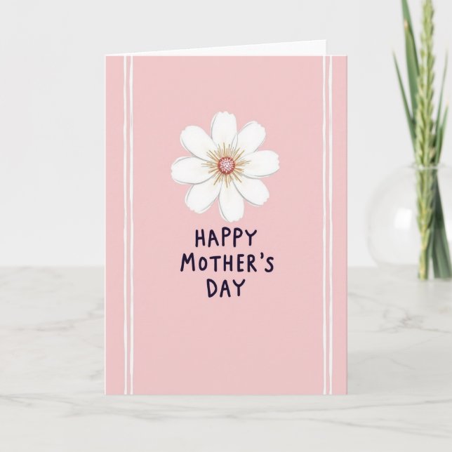 Pastel Flower Happy Mothers Day Card (Front)